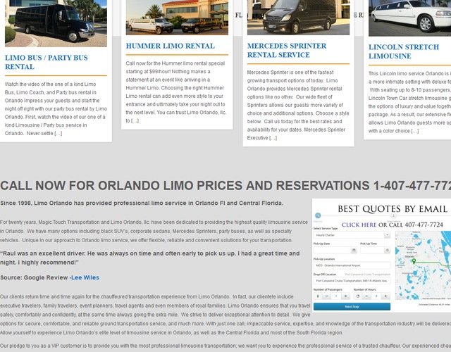 Limo Orlando wedding vendor photo