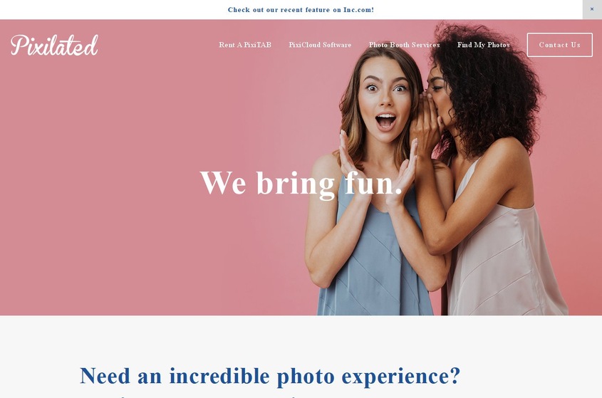 Pixilated wedding vendor photo