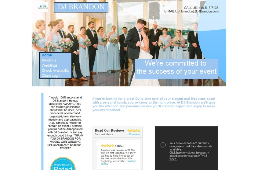 DJ Brandon wedding vendor photo