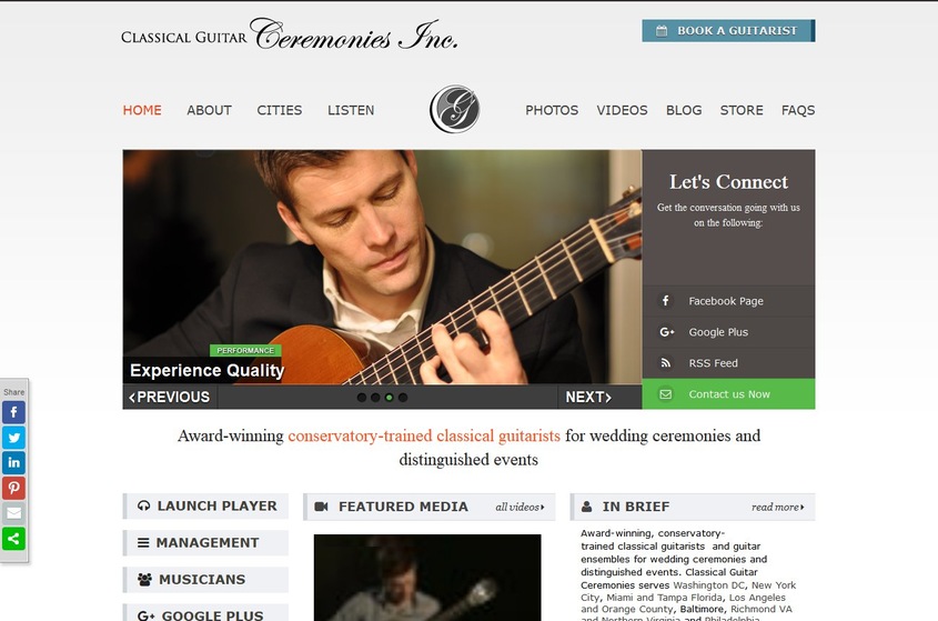 Classical Guitar Ceremonies wedding vendor photo