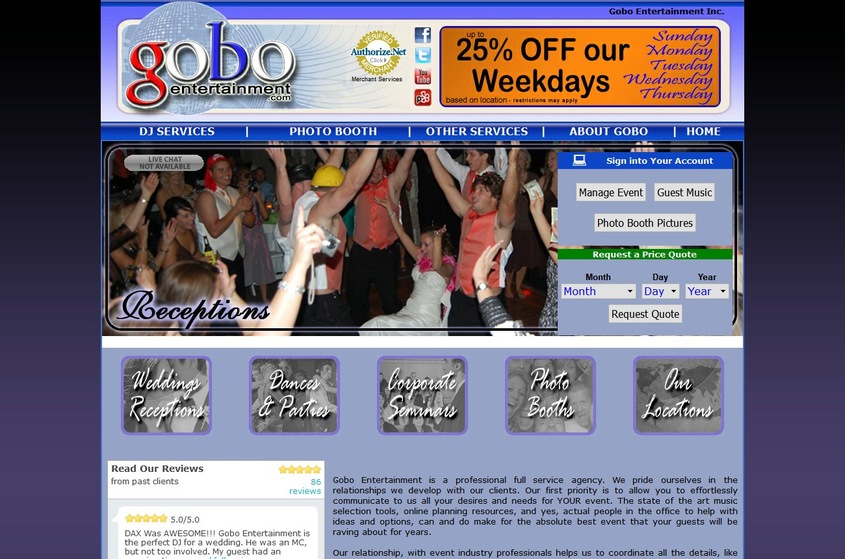 Gobo Entertainment Mobile DJ wedding vendor photo