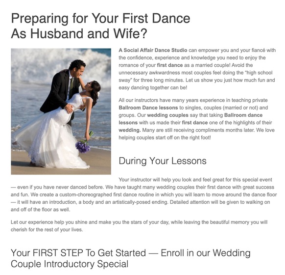 A Social Affair Dance Studio wedding vendor photo