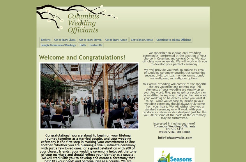 Columbus Wedding Officiants wedding vendor photo