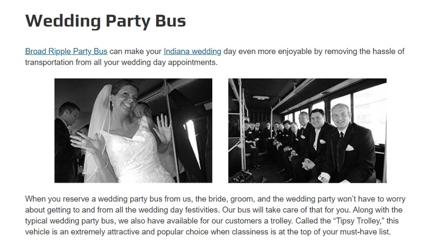 Broad Ripple Party Bus wedding vendor photo
