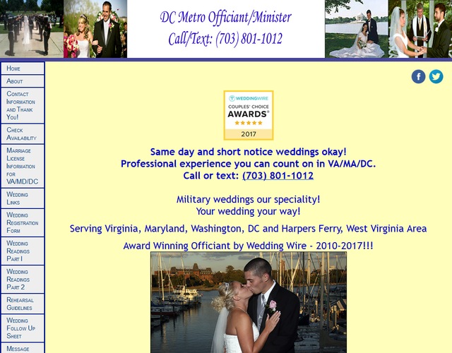 DC Metro Wedding Officiant wedding vendor photo