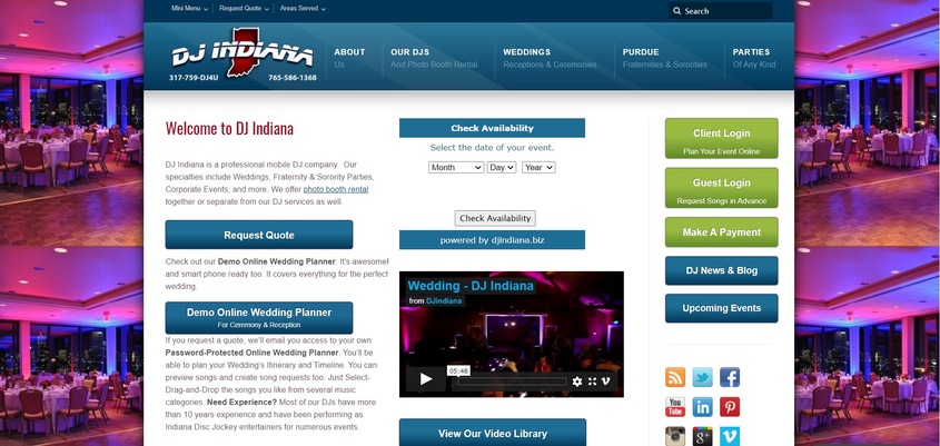 DJ Indiana wedding vendor photo