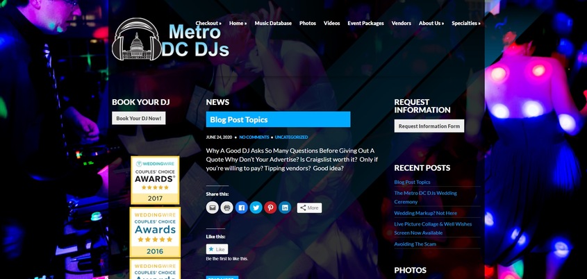 Metro DC Djs wedding vendor photo