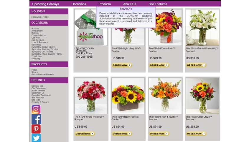 Lee's Flower And Card wedding vendor photo
