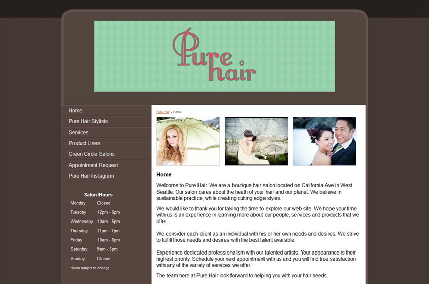 Pure Hair wedding vendor photo